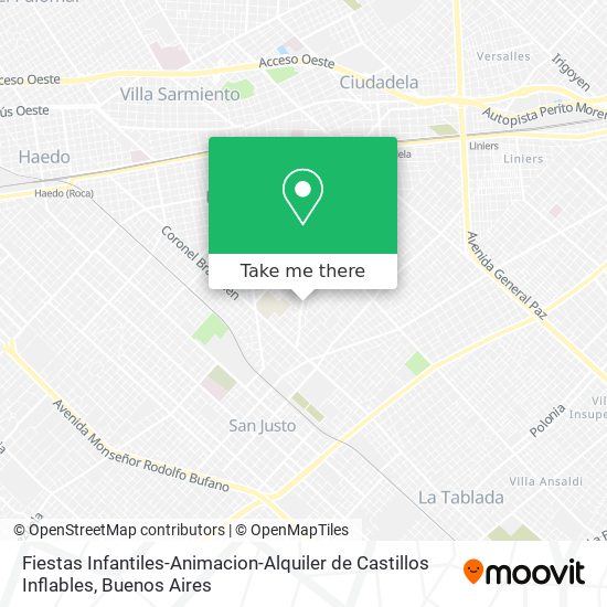 Mapa de Fiestas Infantiles-Animacion-Alquiler de Castillos Inflables