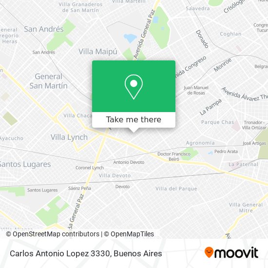 Carlos Antonio Lopez 3330 map