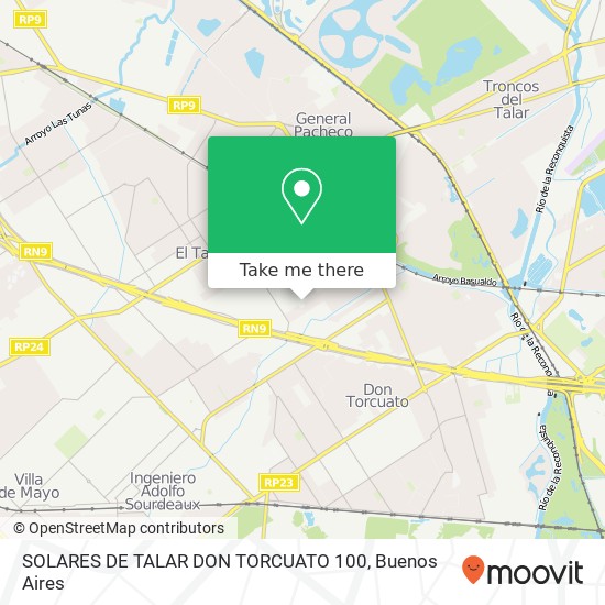 SOLARES DE TALAR   DON TORCUATO 100 map