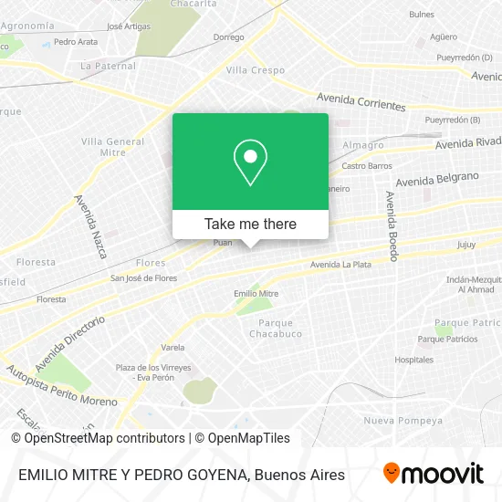 Mapa de EMILIO MITRE Y PEDRO GOYENA