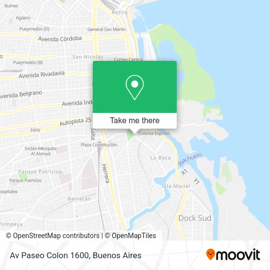 Mapa de Av Paseo Colon 1600