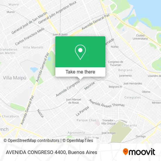 Mapa de AVENIDA CONGRESO 4400