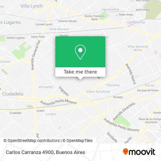 Carlos Carranza 4900 map