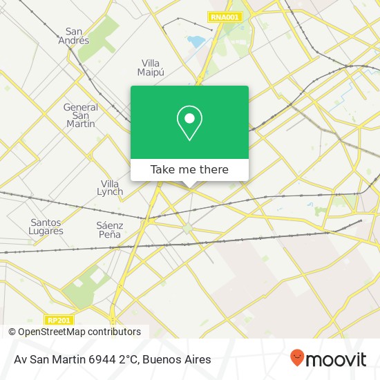 Av  San Martin 6944 2°C map