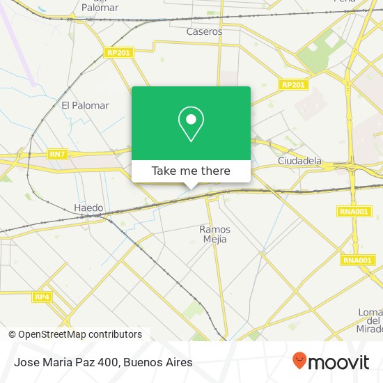 Mapa de Jose Maria Paz 400