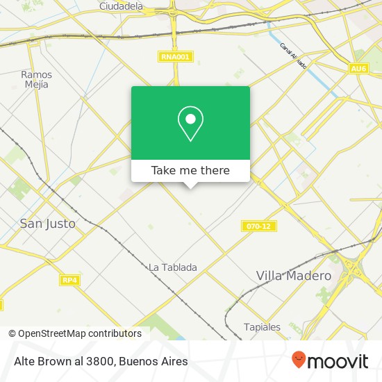 Alte  Brown al 3800 map