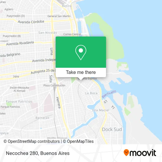 Mapa de Necochea 280