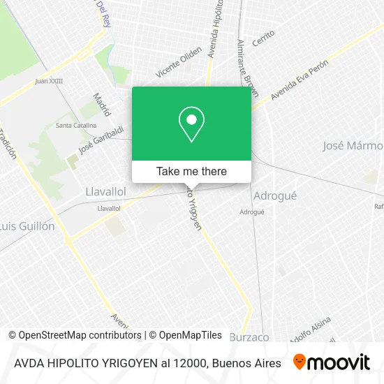 AVDA  HIPOLITO YRIGOYEN al 12000 map