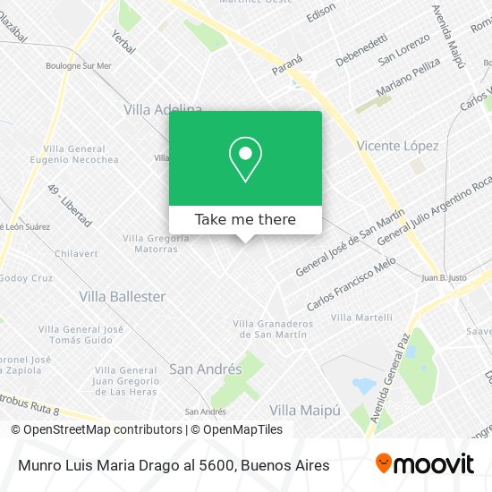 Mapa de Munro   Luis Maria Drago al 5600