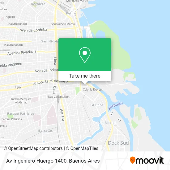 Av  Ingeniero Huergo 1400 map