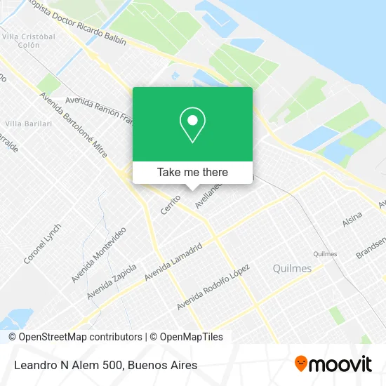 Mapa de Leandro N  Alem 500