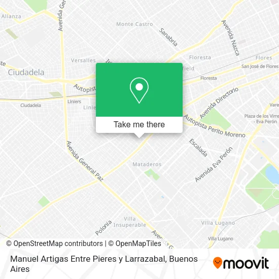 Manuel Artigas Entre Pieres y Larrazabal map