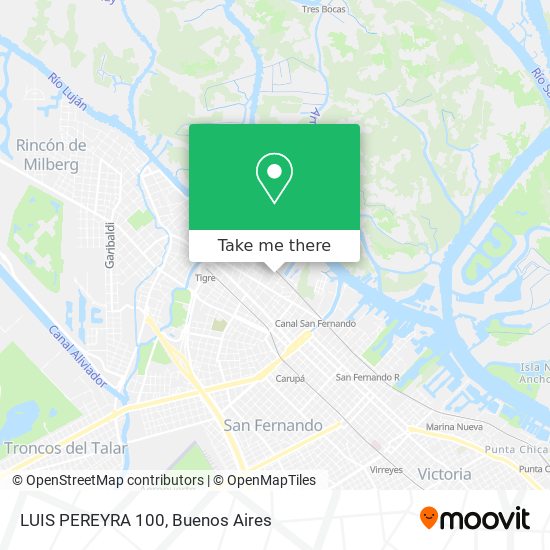 LUIS PEREYRA 100 map