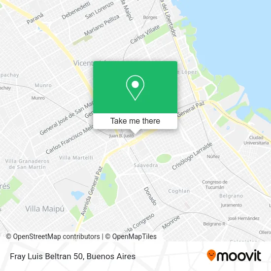 Fray Luis Beltran 50 map