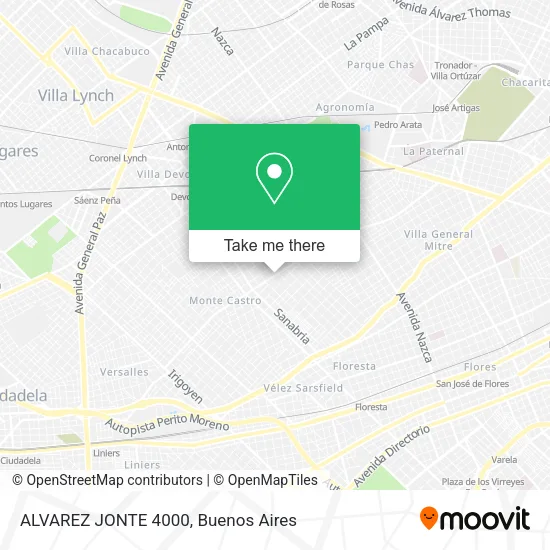 Mapa de ALVAREZ JONTE 4000