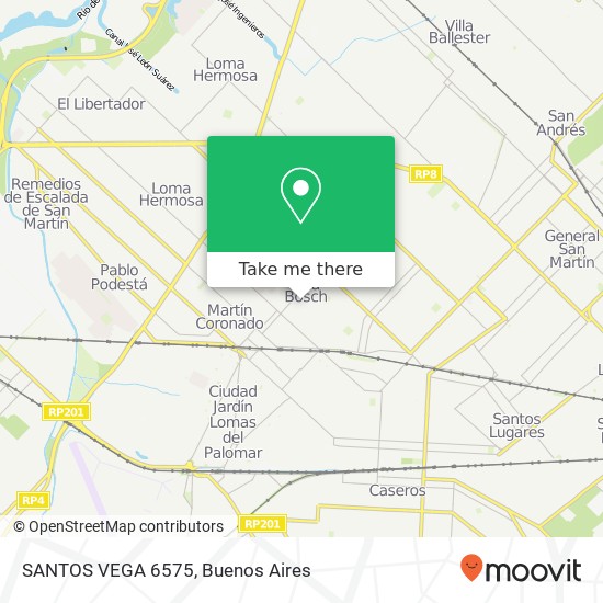 Mapa de SANTOS VEGA 6575