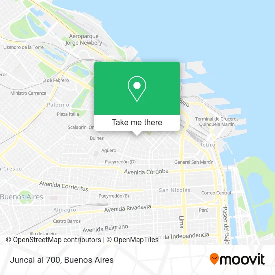 Mapa de Juncal al 700