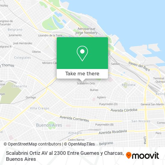 Scalabrini Ortiz  AV  al 2300 Entre Guemes y Charcas map