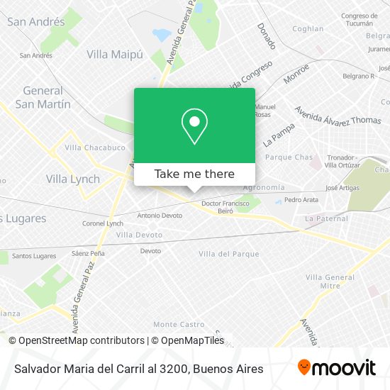 Salvador Maria del Carril al 3200 map