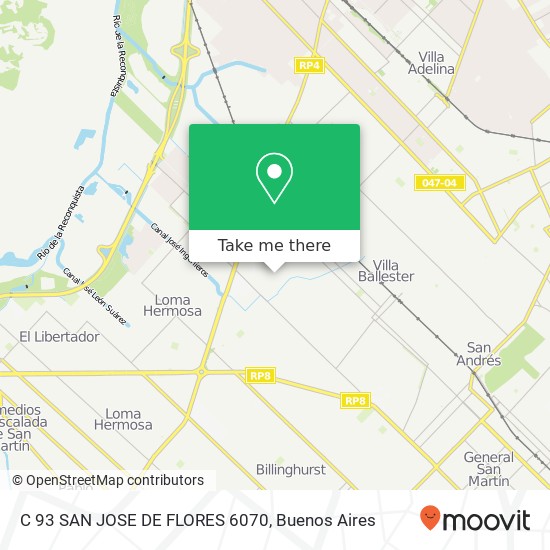 C 93 SAN JOSE DE FLORES 6070 map