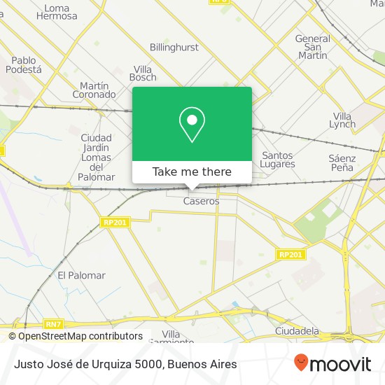 Justo José de Urquiza  5000 map