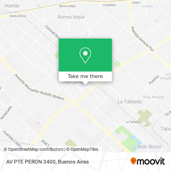 AV  PTE  PERON 3400 map