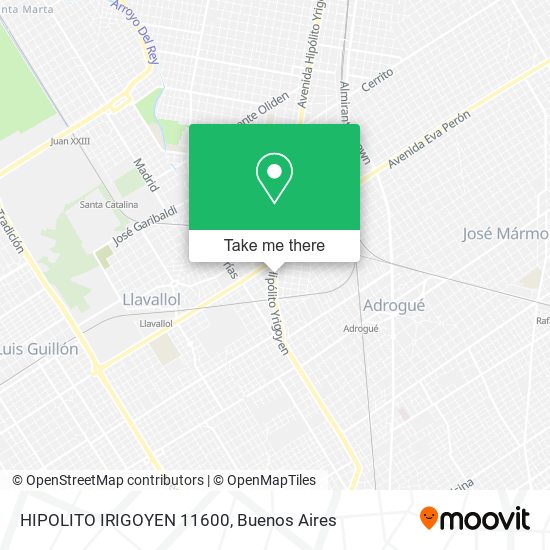 HIPOLITO IRIGOYEN 11600 map