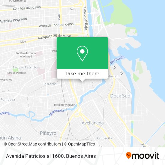 Mapa de Avenida Patricios al 1600
