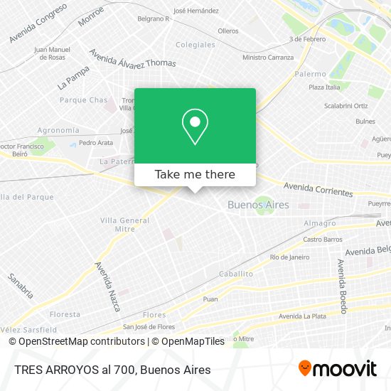 TRES ARROYOS al 700 map