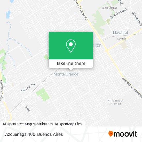 Mapa de Azcuenaga 400