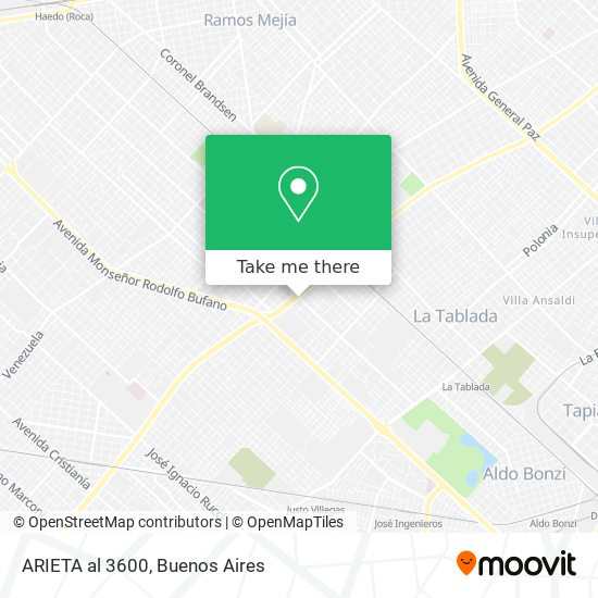 Mapa de ARIETA al 3600