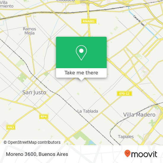 Mapa de Moreno  3600