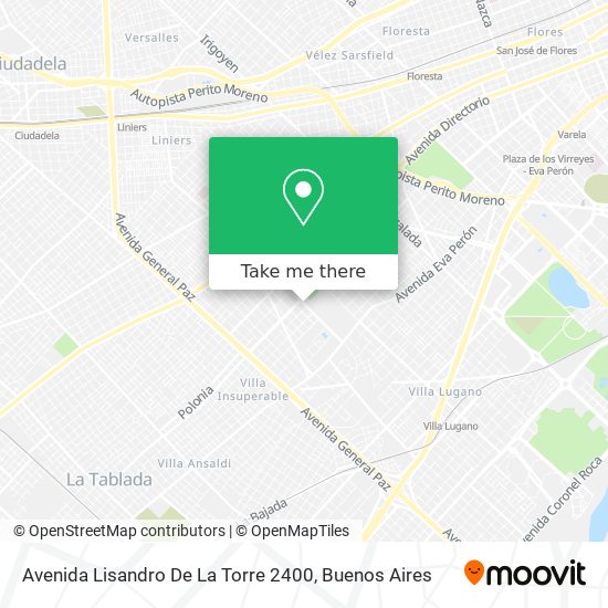 Mapa de Avenida Lisandro De La Torre 2400