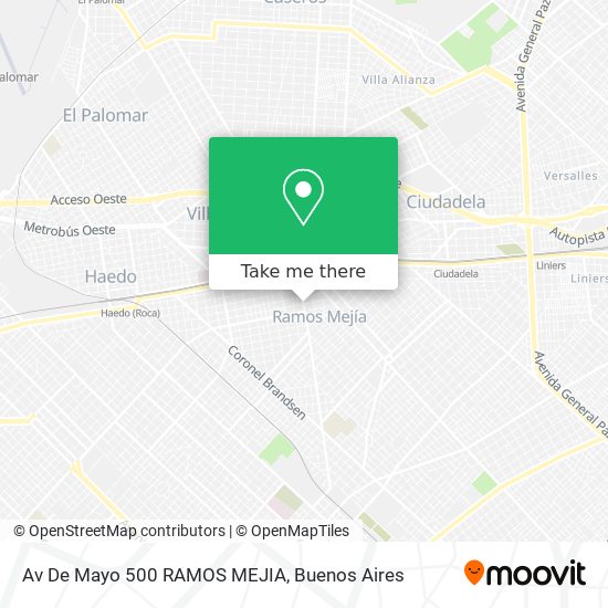 Av De Mayo 500  RAMOS MEJIA map