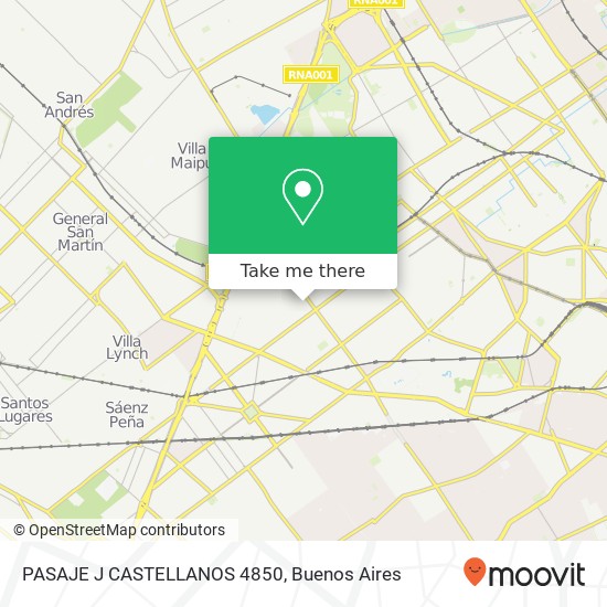 PASAJE J  CASTELLANOS 4850 map