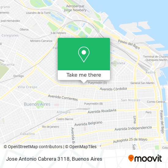 Jose Antonio Cabrera 3118 map