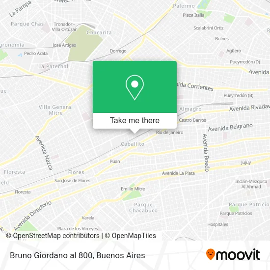 Mapa de Bruno  Giordano al 800