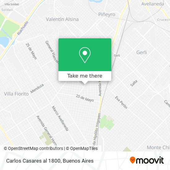 Carlos Casares al 1800 map