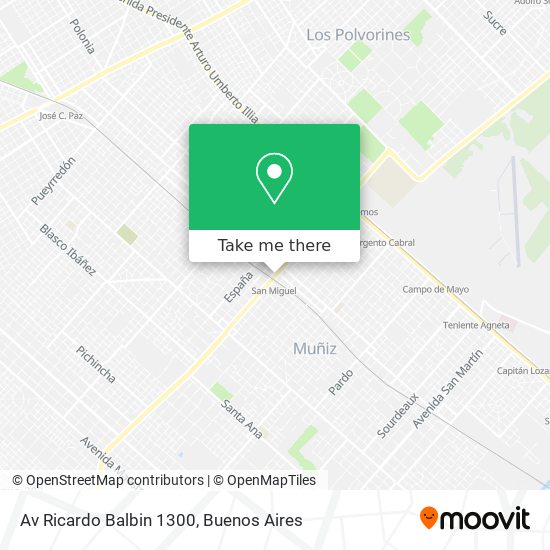 Av  Ricardo Balbin 1300 map