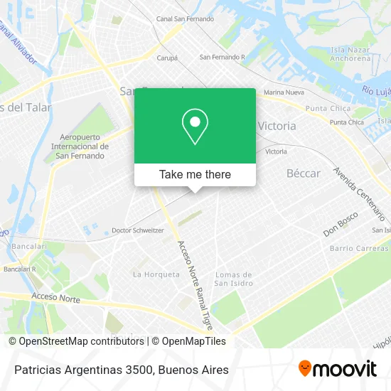 Patricias Argentinas 3500 map