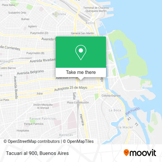 Mapa de Tacuari al 900