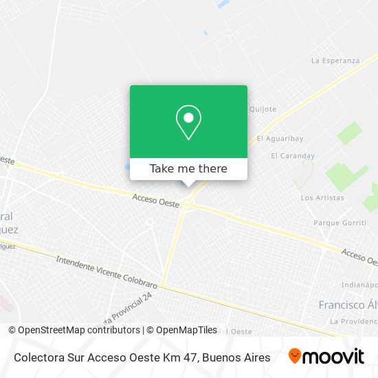 Colectora Sur Acceso Oeste Km 47 map