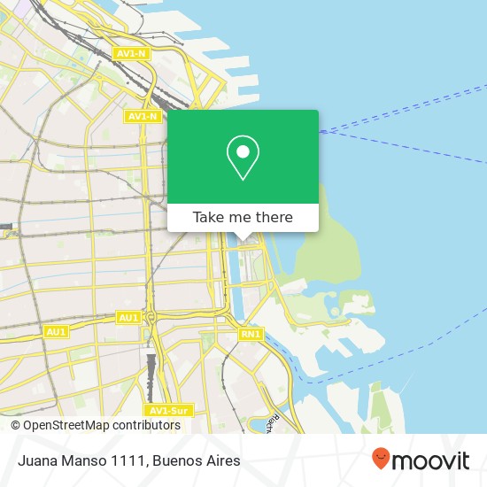 Juana Manso 1111 map