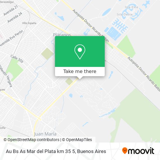 Au  Bs  As Mar del Plata  km 35 5 map