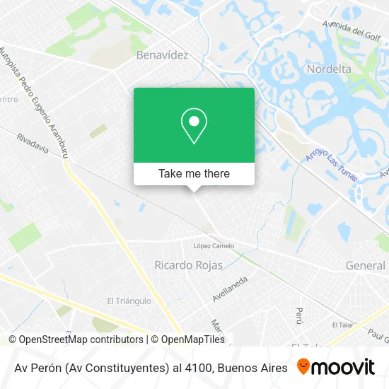 Mapa de Av  Perón (Av Constituyentes) al 4100