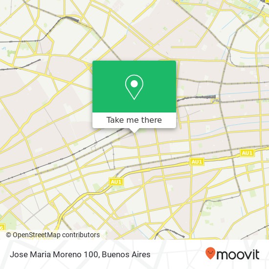 Jose Maria Moreno 100 map