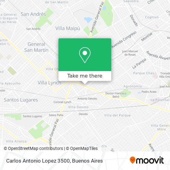 Carlos Antonio Lopez  3500 map