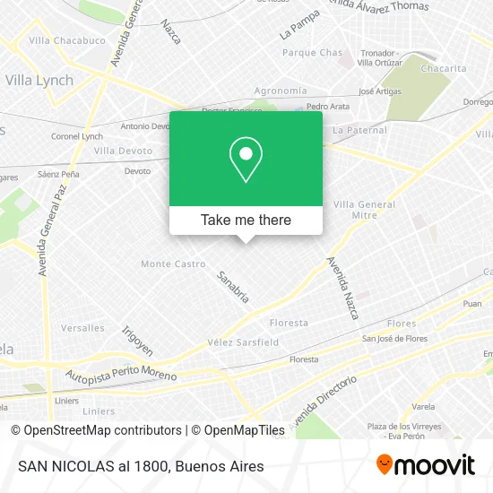 SAN NICOLAS  al 1800 map