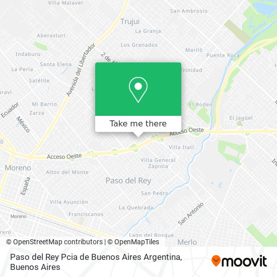 Paso del Rey  Pcia de Buenos Aires  Argentina map