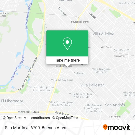 Mapa de San Martín al 6700